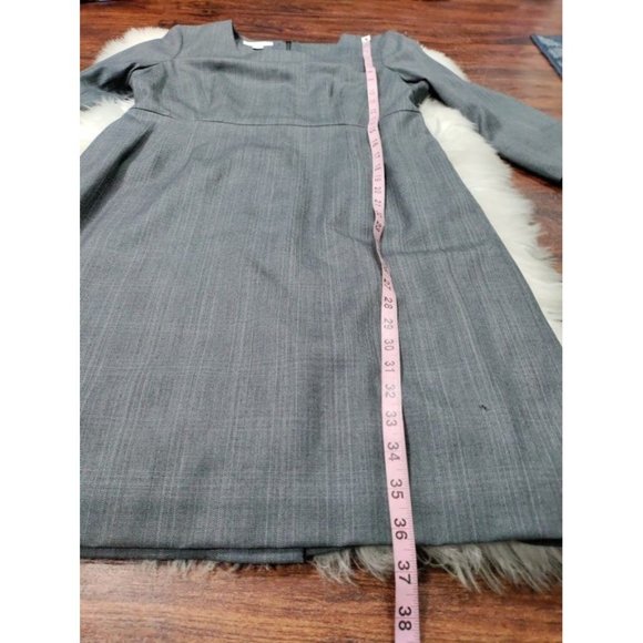 80's Pendleton 100% Wool Black & White Houndstooth Sheath Midi Dress 12 P - Picture 13 of 16